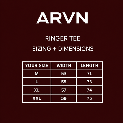 Ringer Tee Burgundy X White